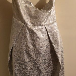 Strapless Metallic Dress